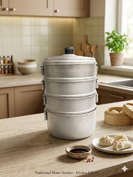 TambaVeda 4 Tier Multipurpose Aluminium Steamer