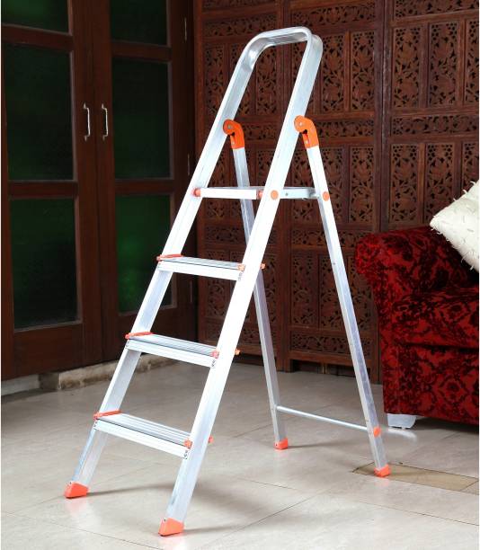 SKP FACTORY Foldable Aluminium Ladder for Home | 5 Year Warranty and Slip Prevention Aluminium Ladder
