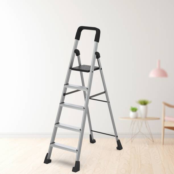 Asian Paints TruCare Home Superior 5-Steps Ladder, Foldable, Slip-resistant, Aluminum Steps Aluminium Ladder