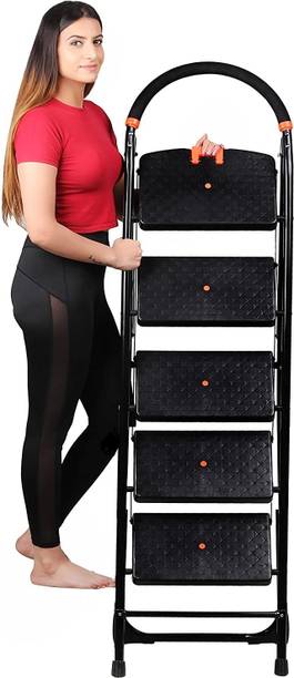 MESSINA Heavy Duty Anti Skid Folding Ladder Steel Ladder 5 Step Ladder Steel Ladder Steel Ladder