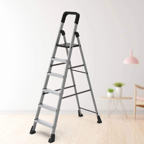 Asian Paints TruCare Home Superior 6-Steps Ladder, Foldable, Slip-resistant, Aluminum Steps Aluminium Ladder