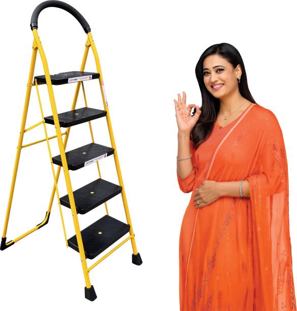 ProHome 5 Step Steel Ladder for Home With Anti Skid shoes Steel Ladder
