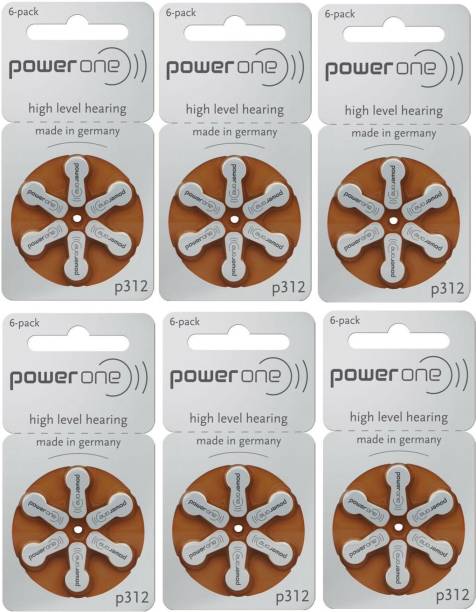 Power one P312 Hearing Aid Batteries 1.45V 6 patta (36 battery) Button Cells Stethoscope Case