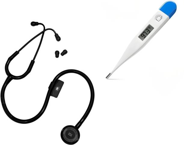 VSA CARE Thermometer with One Touch Operation For Child & Adult Digital Stethoscope