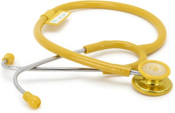 RCSP tethoscope for doctors medical staff, Nurses and Medical student Professional version III Cardiology Dual Head Acoustic for Pediatric and adult Cardio AL light weight yellow Acoustic Stethoscope