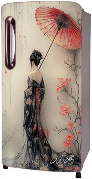 Craft Advertising 124.46 cm Fridge sticker for single Door fridge size 24x49 inch Self Adhesive Sticker