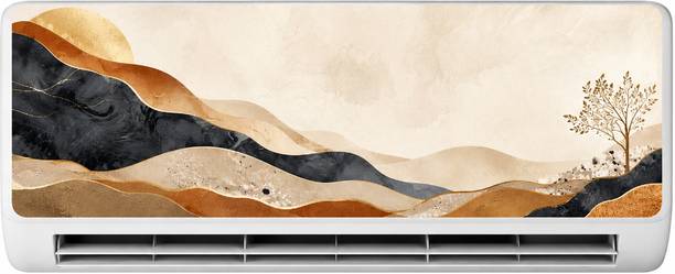 DreamKraft 91 cm AC Wall Sticker Abstract Landscape Split AC Front Panel Decorative Vinyl Self Adhesive Sticker
