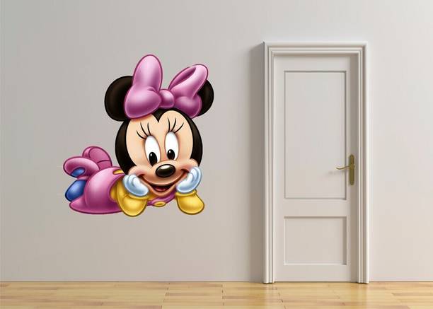 parth décor 64 cm mickey minni mouse wall sticker Self Adhesive Sticker