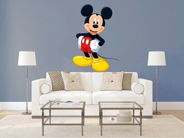parth decor 84 cm mickey mouse wall sticker Self Adhesive Sticker