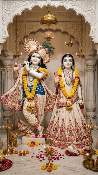 swaroopa 16.5 inch Lord Krishna Sticker Self Adhesive Sticker