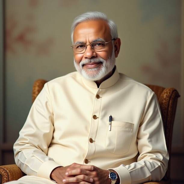 swaroopa 16.5 inch Narendra Modi Sticker Self Adhesive Sticker