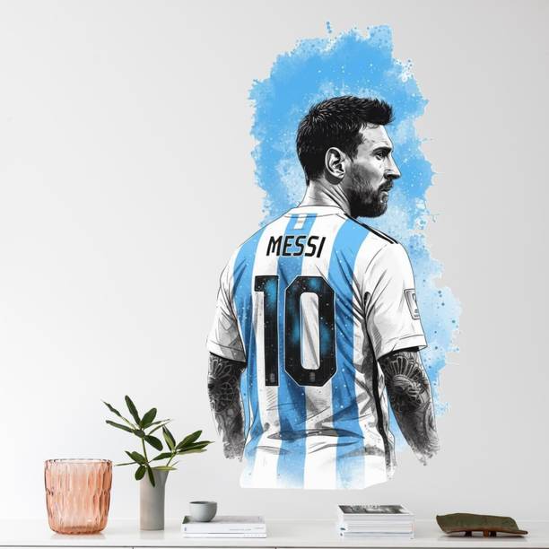 Decor Villa 58 cm Lionel Messi Argentina No 10 Football stickers Self Adhesive Sticker