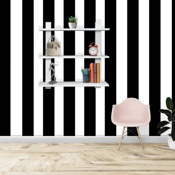 Wolpep 600 cm Black strips DIY wallpaper Self Adhesive Sticker