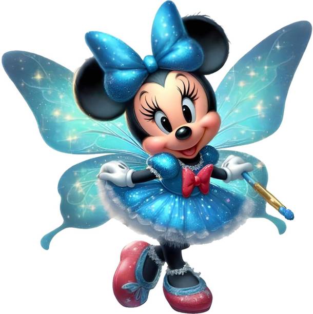 GovardhanSons 45 cm 3D Smiling Mouse Cartoon Wall Sticker – Self Adhesive Vinyl Kids Room Décor Self Adhesive Sticker