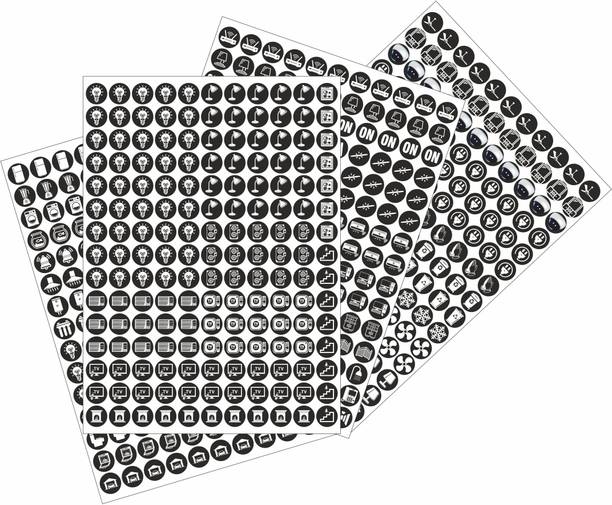 Raimo hub 1.5 cm Switch Sticker For Electric Board Appliances Including 46 Designs Self Adhesive Sticker