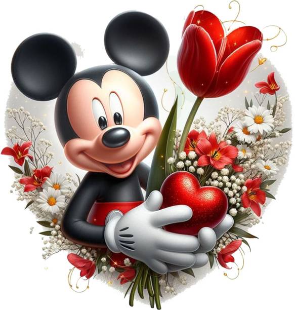 SkyOlla 45 cm Mickey Mouse Sticker - Minnie Mouse Wall Decal Sticker Self Adhesive Sticker