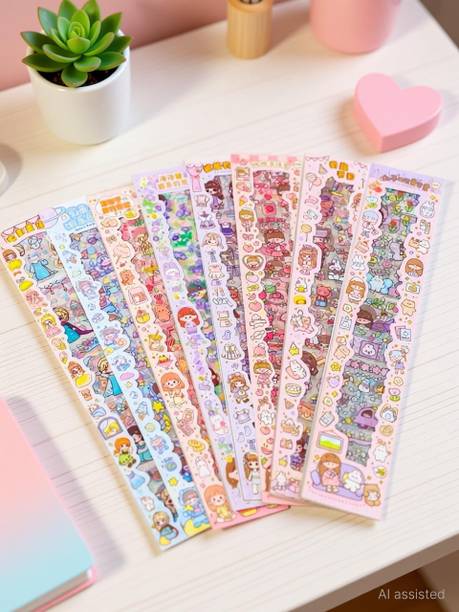 HANIYA ONLINE STORE 8 inch KAWAII CUTE ANIMI STICKERS FOR DIY CRAFT CARTOON STICKERS Self Adhesive Sticker