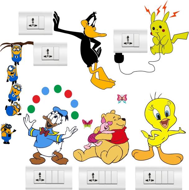 rawpockets Vinyl Animation & Cartoons Multicolor Wallpaper