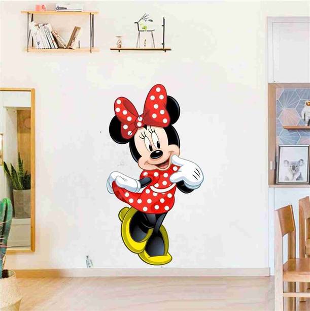 UNIQUE DECALS 32 cm FK-Adorable Cute Mickey Mouse Decorative Wall Sticker for Disney Fans Self Adhesive Sticker