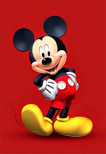 LOOPKART 50 cm Mouse Cartoon Wall Sticker Self Adhesive Sticker
