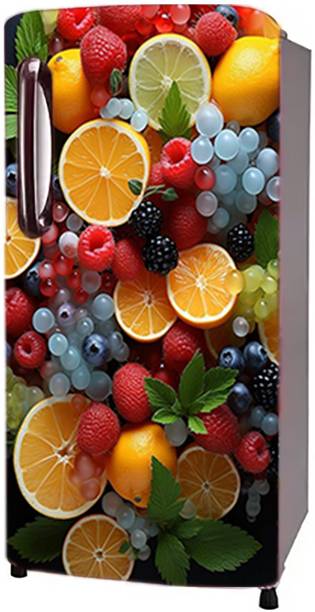 Craft Advertising 124.46 cm Fridge sticker for single Door fridge size 24x49 inch Self Adhesive Sticker