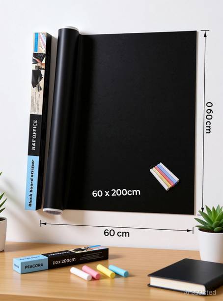 PEACORA 200 inch 60X200cm BlackBoard Wall Sticker Self Adhesive Removable Stickers for Wall Chalkboard Sticker