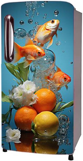 Craft Advertising 124.46 cm Fridge sticker for single Door fridge size 24x49 inch Self Adhesive Sticker