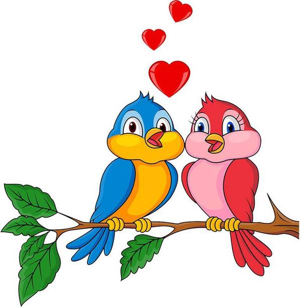 my celebrat 76.2 cm Lovely Birds Self Adhesive Sticker