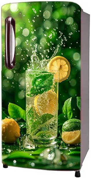 Craft Advertising 124.46 cm Fridge sticker for single Door fridge size 24x49 inch Self Adhesive Sticker