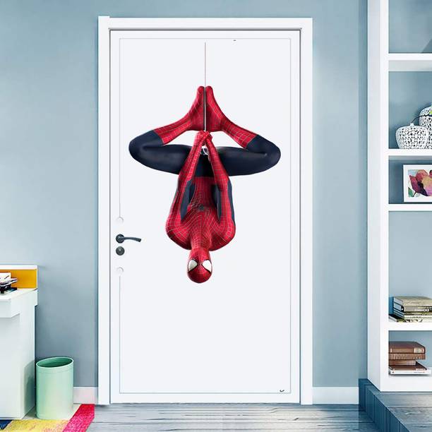 MY WALLORA 73 cm Spiderman Wall Decal Superhero Wall Sticker Cartoon Self Adhesive Sticker