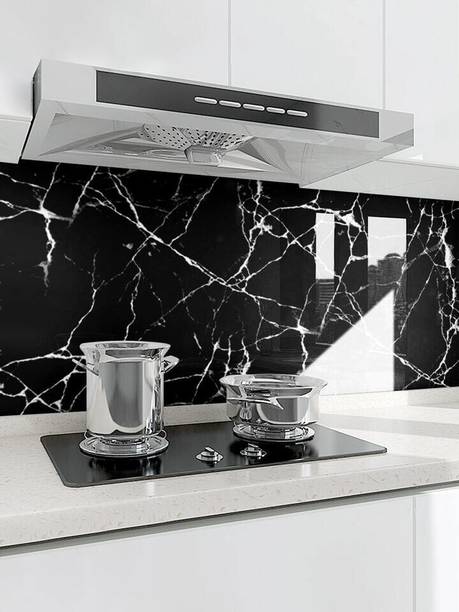 Onbet 200 cm Self Adhesive Glossy Marble Foil Waterproof Sticker For Kitchen And Home Self Adhesive Sticker