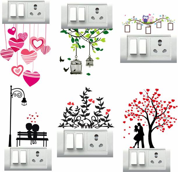 Raimo hub 25 cm Switch Board Sticker & Wall Sticker size 30 cm x 46 cm Self Adhesive Sticker