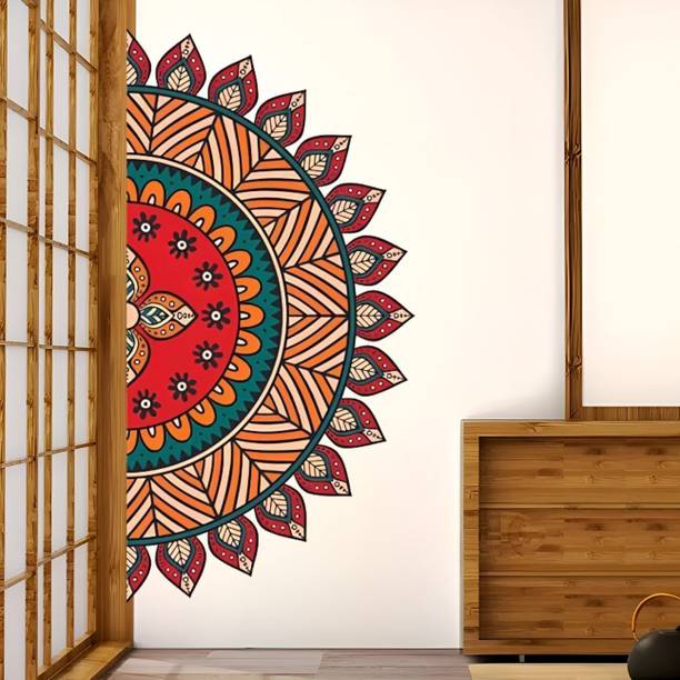 KatariyaAssosiat 100 cm Traditional Mandala Wall Sticker –Premium Vinyl( Size 110 Cm X 85 Cm) Removable Sticker