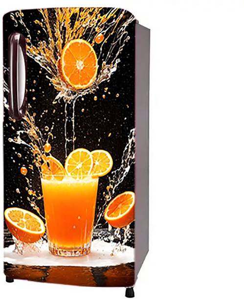 Craft Advertising 124.46 cm Fridge sticker for single Door fridge size 24x49 inch Self Adhesive Sticker