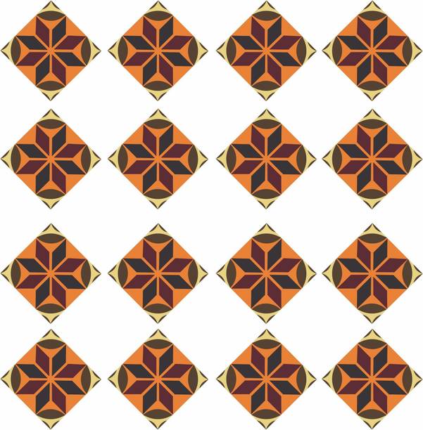 Epithet Studio 8 cm Decorative waterproof Floor sticker (16 pcs)_DKFS13 Size :- (8cm x 8cm) Self Adhesive Sticker