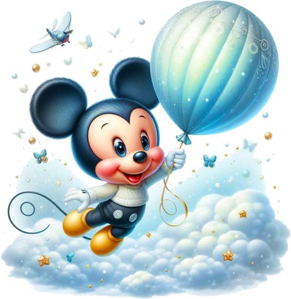 SkyOlla 45 cm Mickey Mouse Sticker - Minnie Mouse Wall Decal Sticker Self Adhesive Sticker