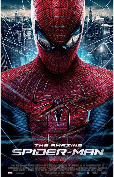 voorkoms 30.48 cm FK_Spider Man Wall Sticker Poster for Room Gloss Laminated, 12X18 Inch Removable Sticker