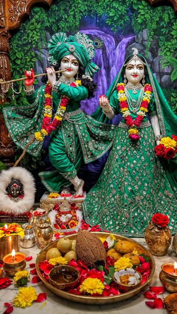 swaroopa 16.5 inch Lord Krishna Sticker Self Adhesive Sticker