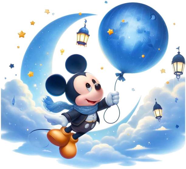 TripodBrothers 45 cm 3D Fun Cartoon Mouse Wall Sticker – Self Adhesive Vinyl Décor for Kids’ Room Self Adhesive Sticker