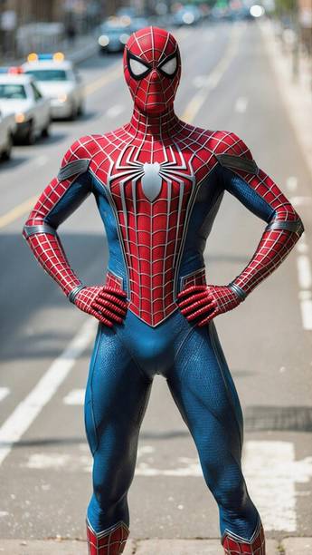 swaroopa 16.5 inch Spiderman Sticker Self Adhesive Sticker