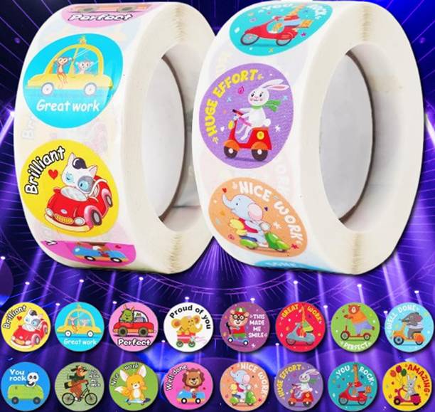 SWARUPNISHTHA 1 inch School Reward Stickers for Classroom Use Self Adhesive Sticker