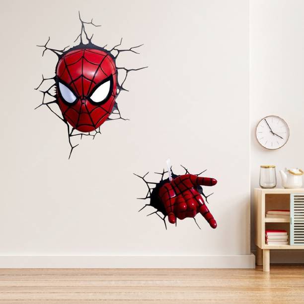 Approach Decor 60 cm 3d Spider-man Wall Sticker For Kids room Bedroom Self Adhesive Sticker