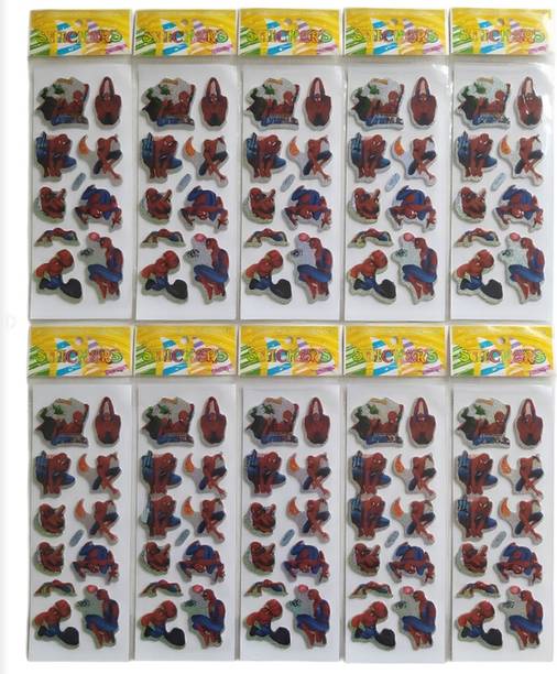 Super Easy 0.9 cm Spiderman Theme Stickers For Kids Notebooks School Books & Crafts Decoration Self Adhesive Sticker