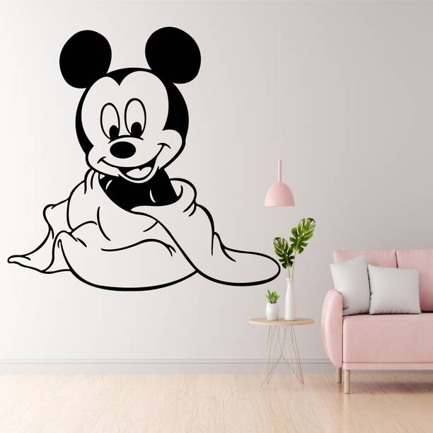 decorplusdecal 18 inch Mickey Mouse Wall Decal, Self Adhesive Sticker