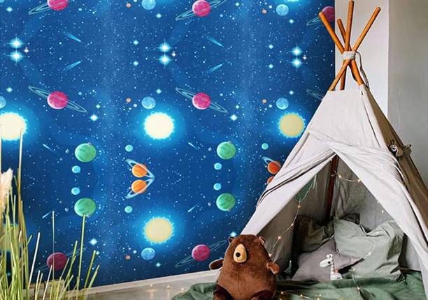 rawpockets Vinyl Children Multicolor Wallpaper