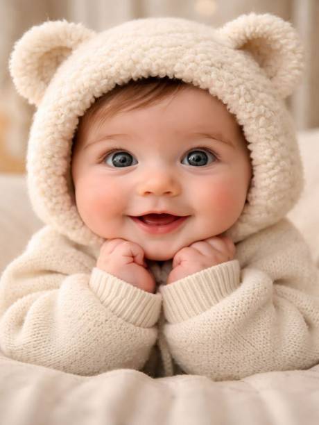 Merry Mallow 18 inch Cute Baby Photo poster sticker for Kids Room Decor and Pregnant Women Self Adhesive Sticker