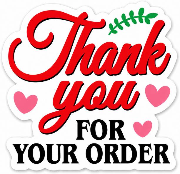 Haris 1.5 inch Thankyou Sticker Self Adhesive Sticker