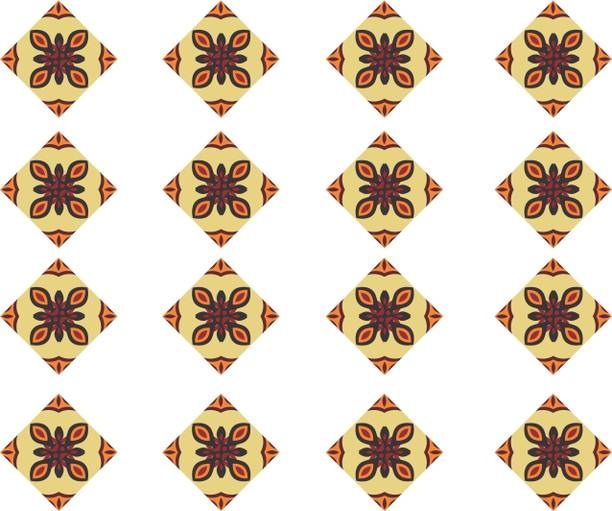 Epithet Studio 8 cm Decorative waterproof Floor sticker (16 pcs)_DKFS04 Size :- (8cm x 8cm) Self Adhesive Sticker