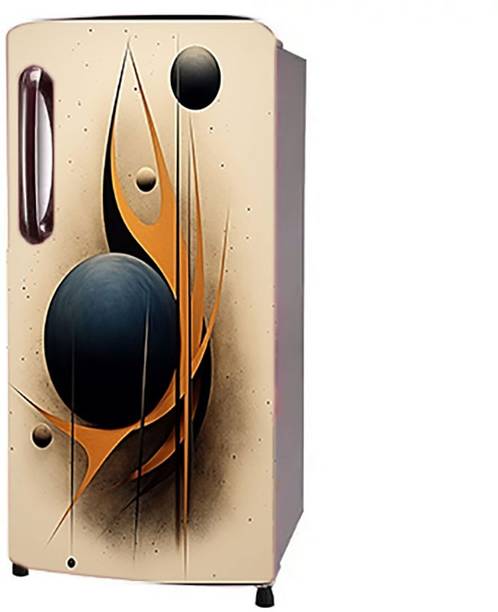 Craft Advertising 124.46 cm Fridge sticker for single Door fridge size 24x49 inch Self Adhesive Sticker