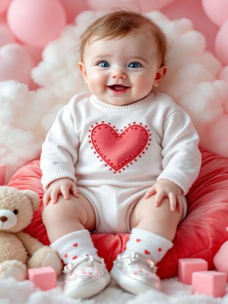 Merry Mallow 18 inch Cute Baby Photo poster sticker for Kids Room Decor and Pregnant Women Self Adhesive Sticker